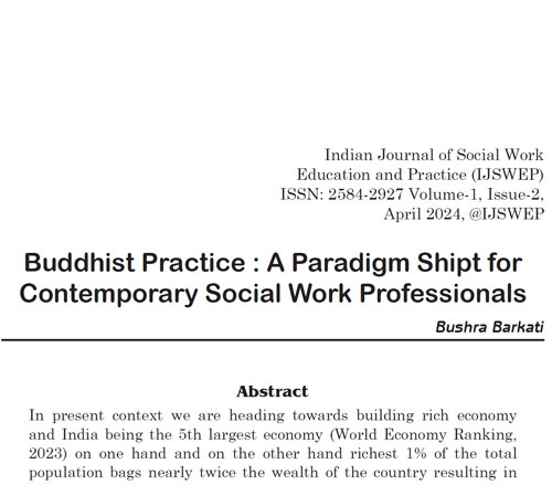 02 Buddhist Practice : A Paradigm Shipt for Contemporary Social Work Professionals