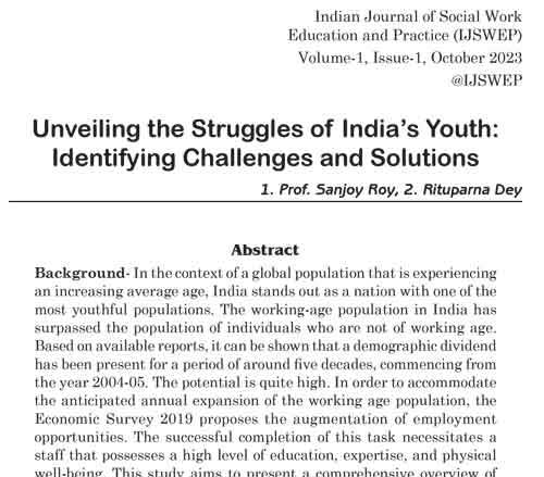 03 Unveiling the Struggles of India’s Youth:
Identifying Challenges and Solutions