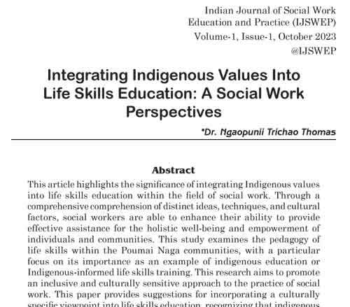 04 Integrating Indigenous Values Into
Life Skills Education: A Social Work
Perspectives