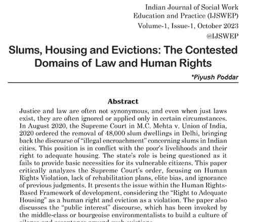 08 Slums, Housing and Evictions: The Contested
Domains of Law and Human Rights